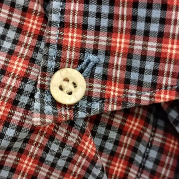 Lacoste Plaid Shirt Mens L 42 Modern Fit Long Sleeve Cotton Preppy Button Down - Picture 6 of 16